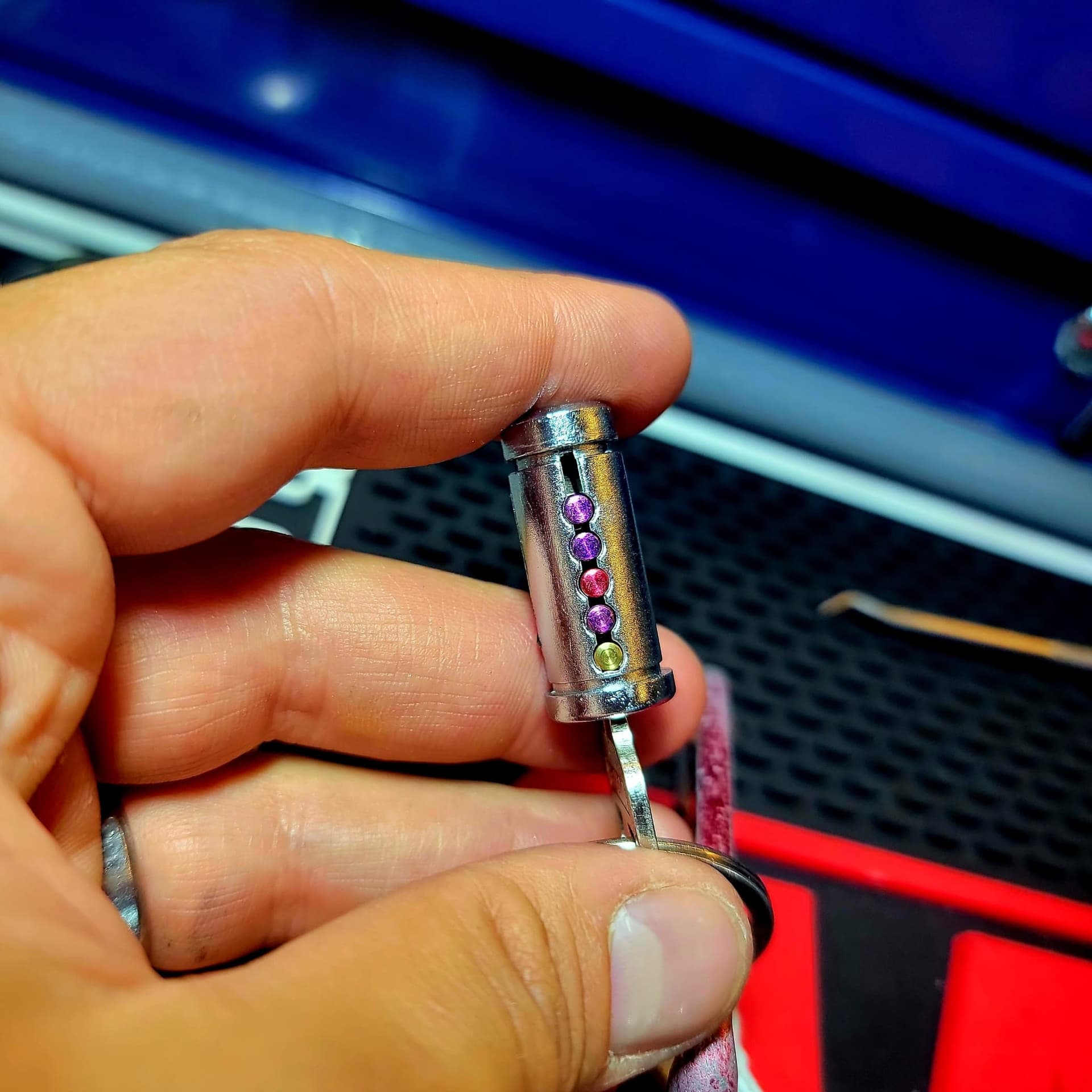 Deadbolt lock installation on front door